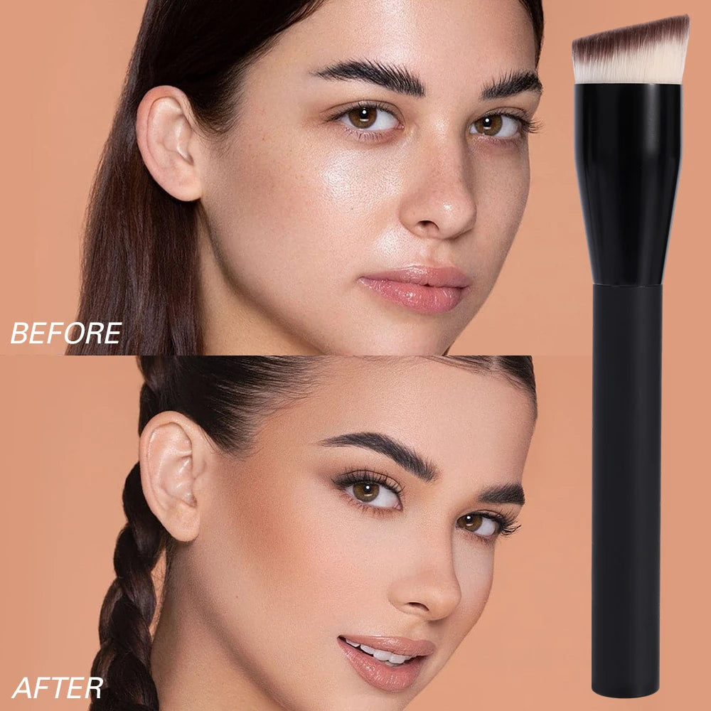 Pinceaux de maquillage, correcteur de fond de teint, couverture coudée sans couture, crème liquide synthétique, cernes, cosmétiques, brosse de Contour, outil de beauté