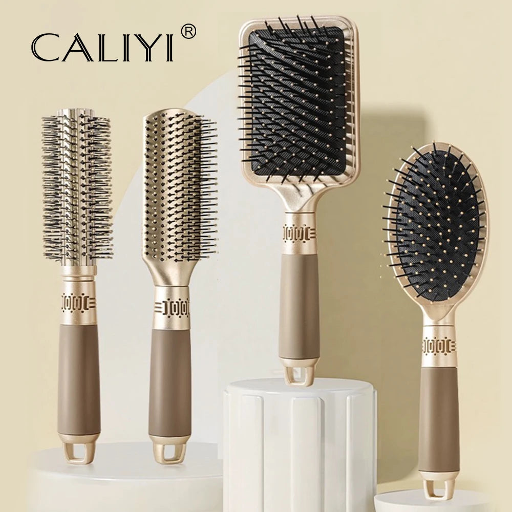 CALIYI cheveux Massage coussin d'air peigne brosse cuir chevelu brosse à cheveux démêlant antistatique Salon SPA coiffure outil de coiffure ovale rond