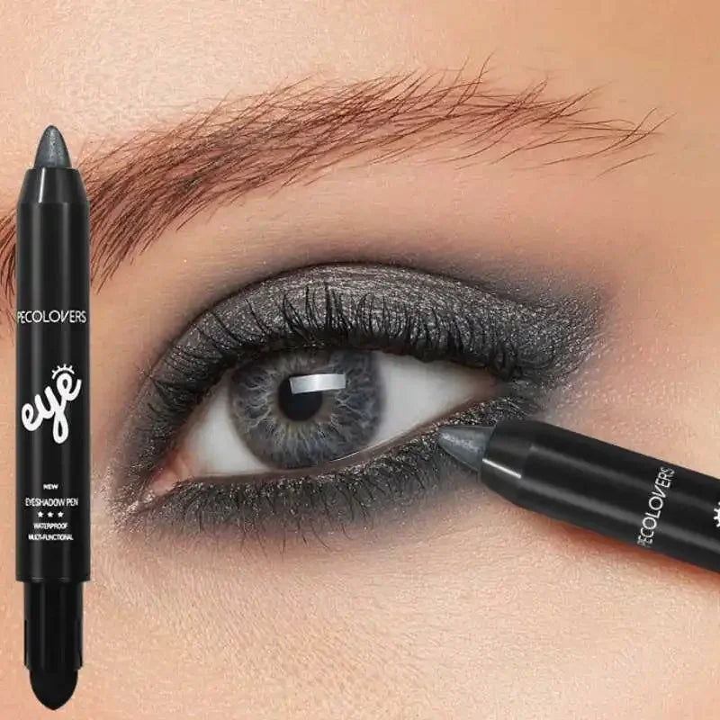 Bâton de crayon de fard à barrage imperméable, stylo d'eye-liner de fard à barrage scintillant nacré, outil de maquillage des yeux longue durée, 6 couleurs