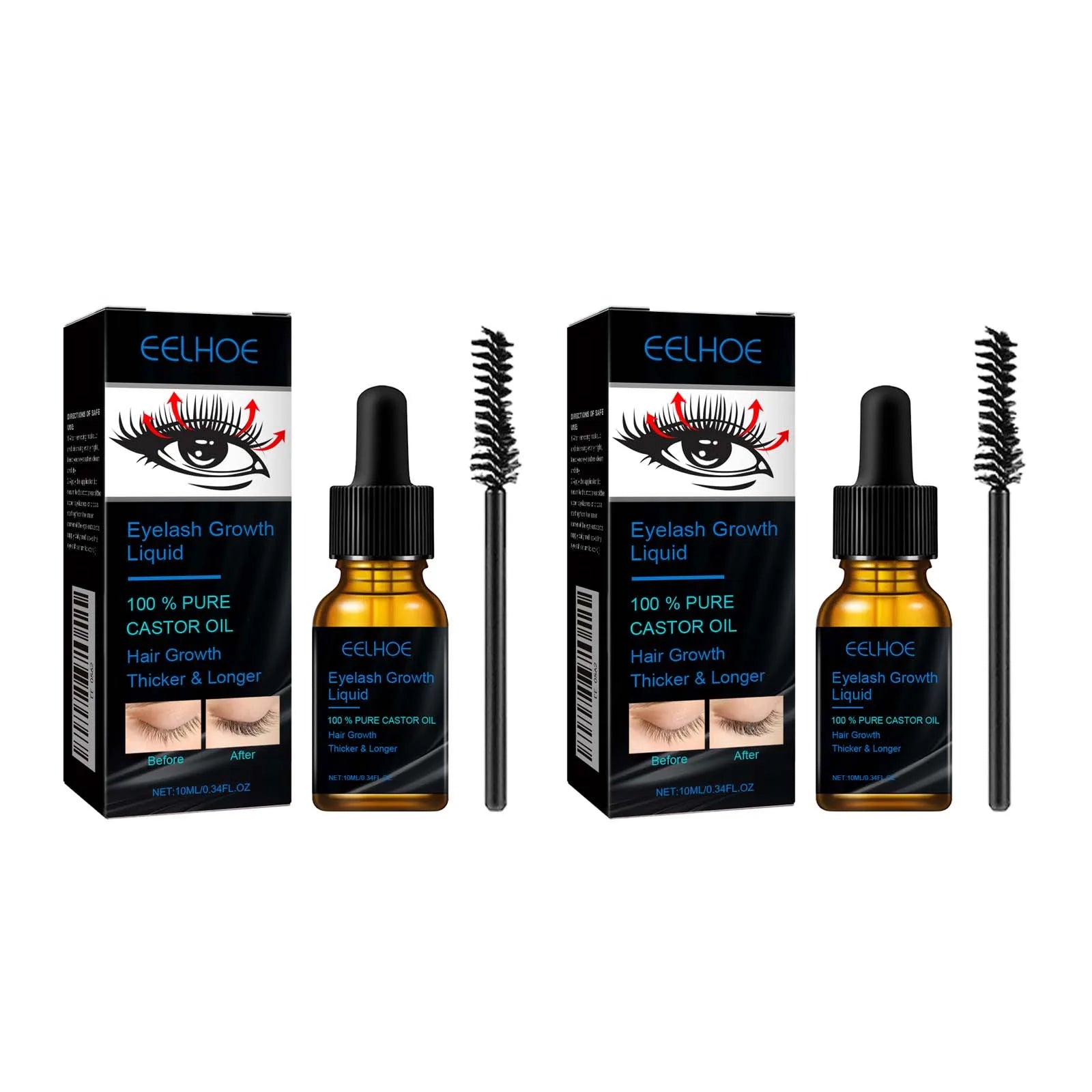 Sourcils naturel épais mince Curl Curl humide naturel huile de ricin croissance liquide sérum Extension cils produit de maquillage féminin