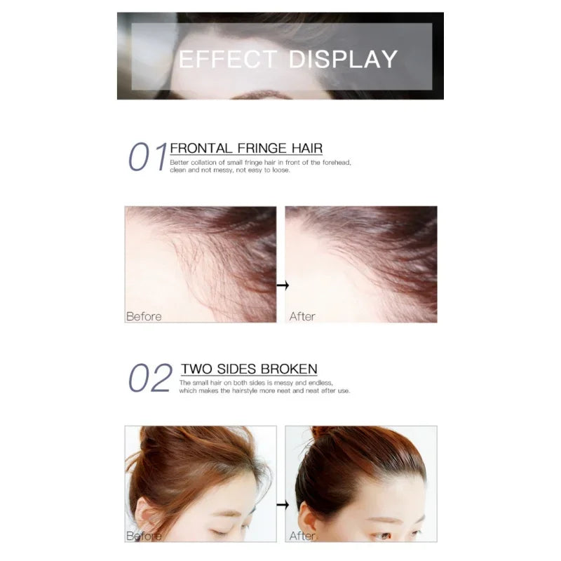 Flyaway cheveux tamisant baume lissage cheveux cassés fixateur crème cheveux façonnage Gel coiffant rapide fixe Anti-frisottis Flyaway bâton de cheveux