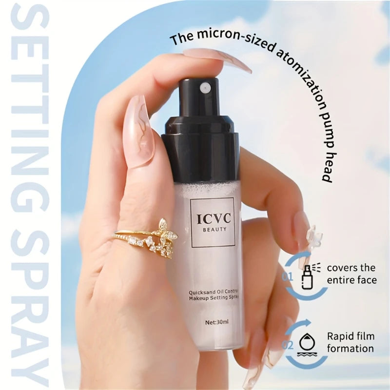 Spray de réglage de maquillage professionnel, Spray de Fixation de contrôle de l'huile, cosmétiques durables, mat naturel et rafraîchissant pour femmes