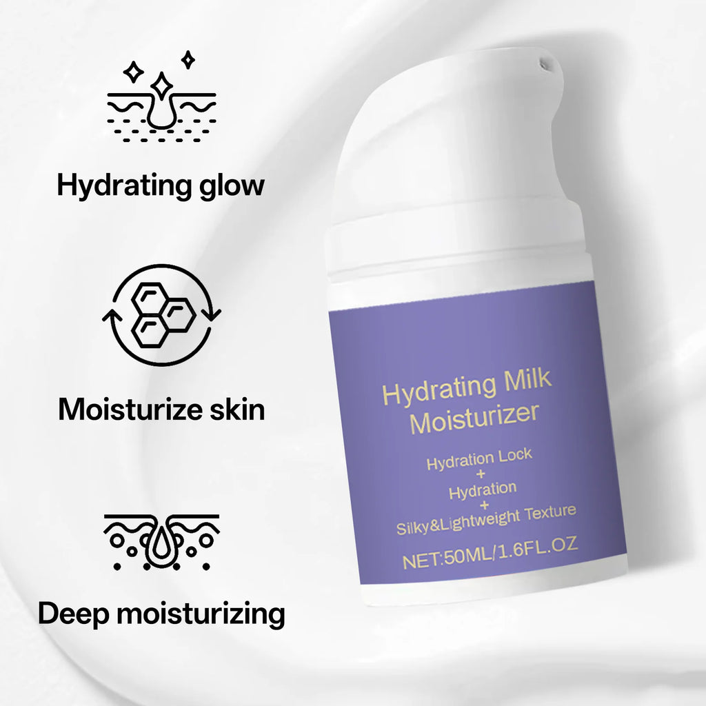 Lait hydratant hydratant 50 ml pour tous les types de peau Baume quotidien léger non gras avec beurre de karité et glycérine