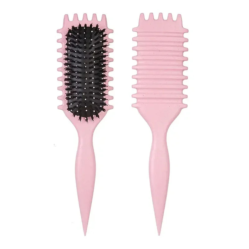 Ensemble démêlant et coiffant 5 pièces: brosse de contrôle des bords de peigne à queue de Rat incurvée Curl Candy Bursh – Parfaite pour les résultats de qualité Salon