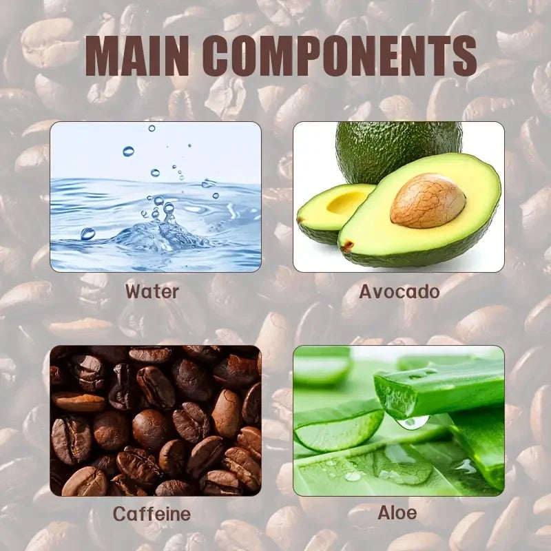 Crème pour les yeux raffermissante hydratante puissante à la caféine naturelle 20g pour les cernes gonflées et zone post-lifting après l'utilisation, réduit les rides et le vieillissement, relaxation beige clair