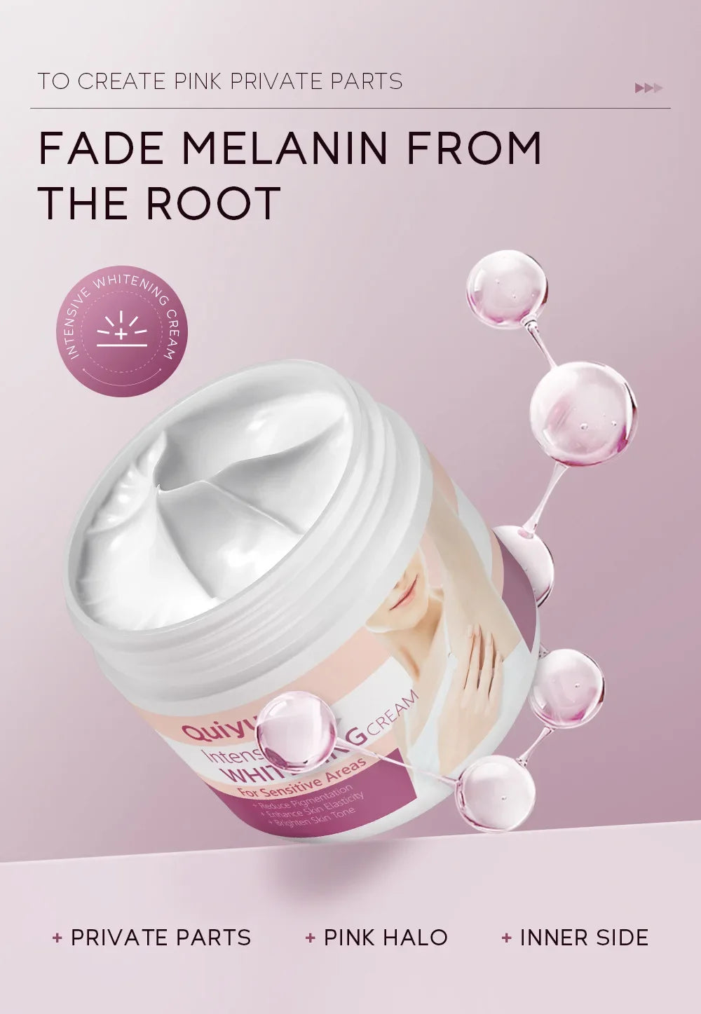 Crème blanchissante pour peau foncée, blanchiment des aisselles, éclaircissement et zone intime, hydratant pour femme, produits de soins coréens pour la peau