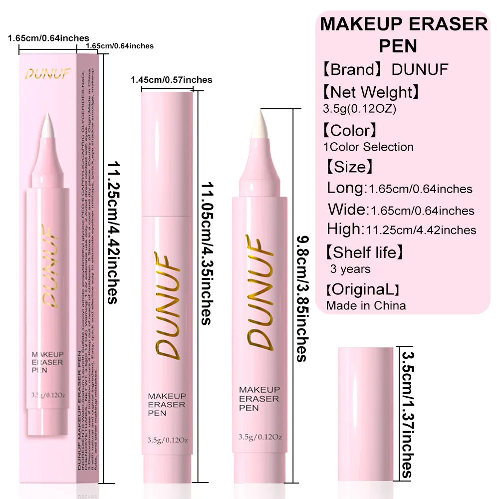 Stylo gomme de maquillage pour lèvres, yeux, outil de nettoyage des pores du visage, crayon dissolvant doux, formule sans traction, soins de la peau indispensables