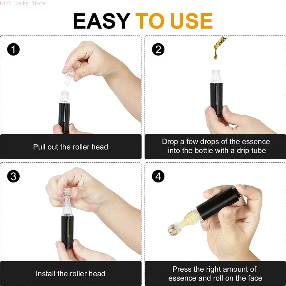 105 nouveau rouleau d'hydratation de la peau Micro système d'infusion livraison de l'huile lèvre plus dodue visage sourcils cheveux cuir chevelu sérum applicateur outil de beauté