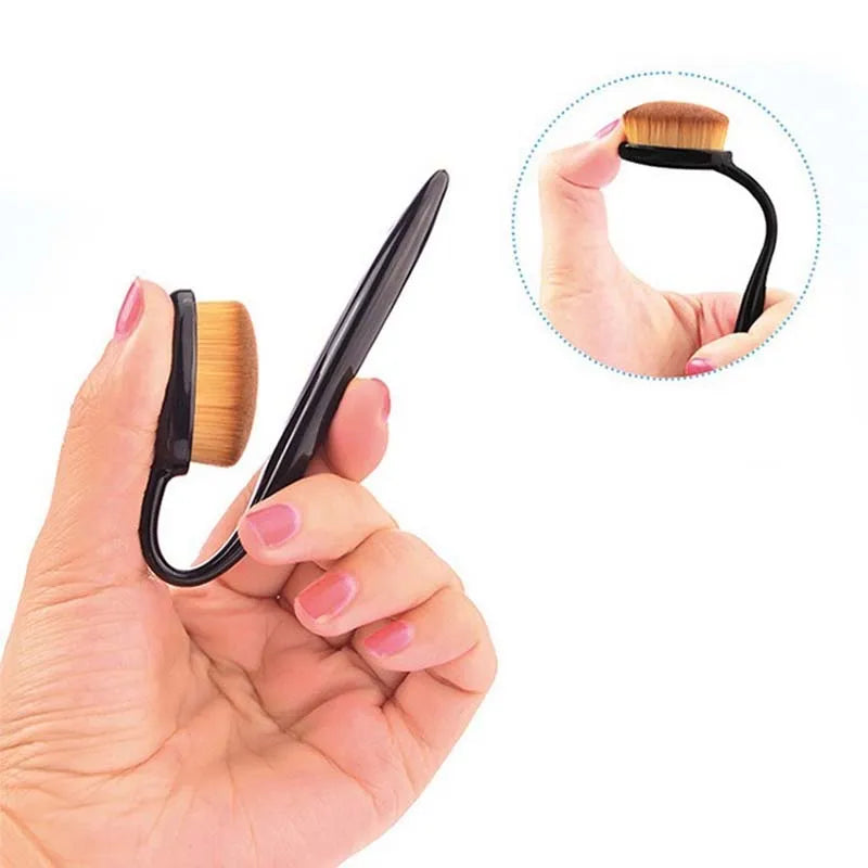 1/2/5 pièces grande brosse de fond de teint brosse à dents forme maquillage outils de maquillage obtenir une Application rapide et uniforme de crèmes et de poudres cosmétiques