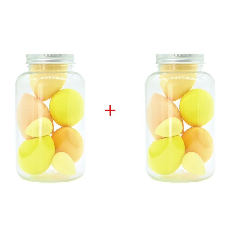 Éponge de maquillage en forme d'œuf pour femme, coussin de fond de teint, mélangeur de poudre, bouffée cosmétique, outil de beauté, accessoires de maquillage, 4 pièces