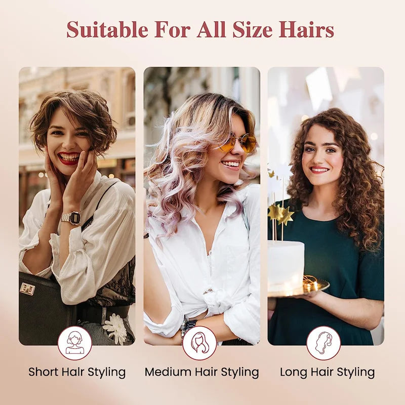 Bigoudi Tourmaline céramique 3 baril fer à friser électrique Curl Machine à cheveux Triple baril bigoudi outil de coiffure