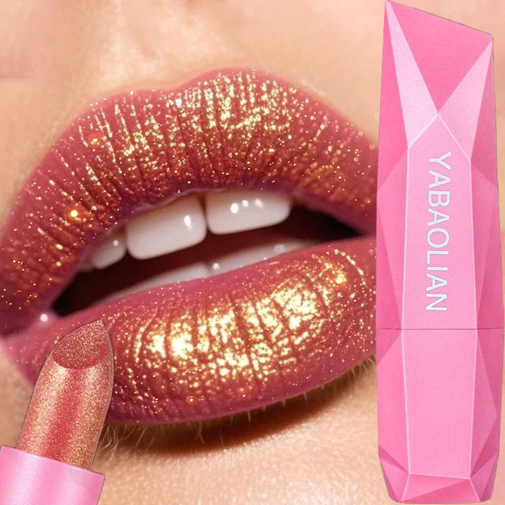 Rouge à lèvres doré à sable mouvant, 6 couleurs, à paillettes fines, hydratant, soyeux, sirène, auureate, maquillage imperméable longue durée pour les lèvres