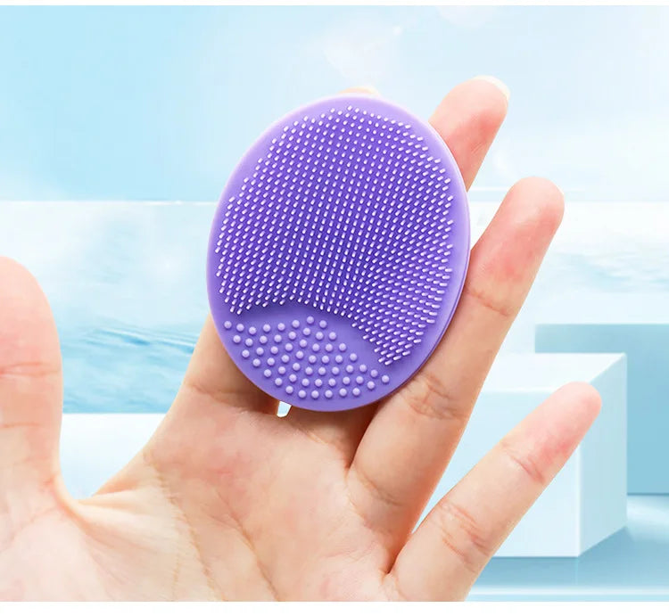 Brosse de lavage du visage en Silicone, nettoyage des Pores, shampoing pour bébé, brosse de bain pour bébé, cheveux doux, peigne rond, usage domestique