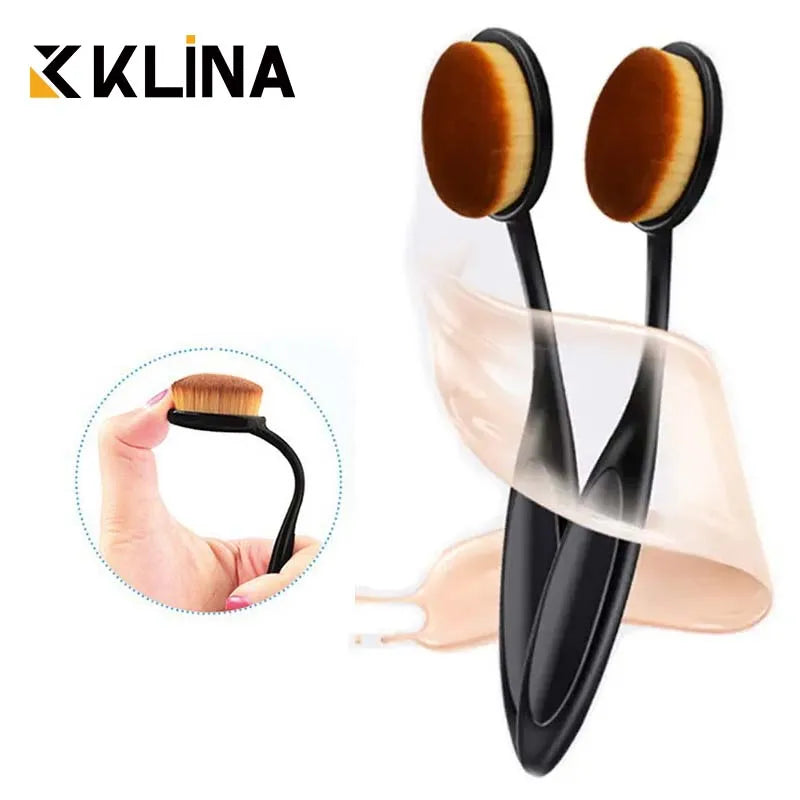 1/2/5 pièces grande brosse de fond de teint brosse à dents forme maquillage outils de maquillage obtenir une Application rapide et uniforme de crèmes et de poudres cosmétiques