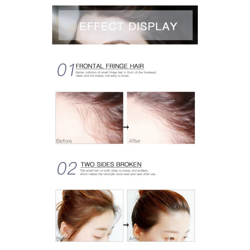 Flyaway cheveux tamisant baume lissage cheveux cassés fixateur crème cheveux façonnage Gel coiffant rapide fixe Anti-frisottis Flyaway bâton de cheveux