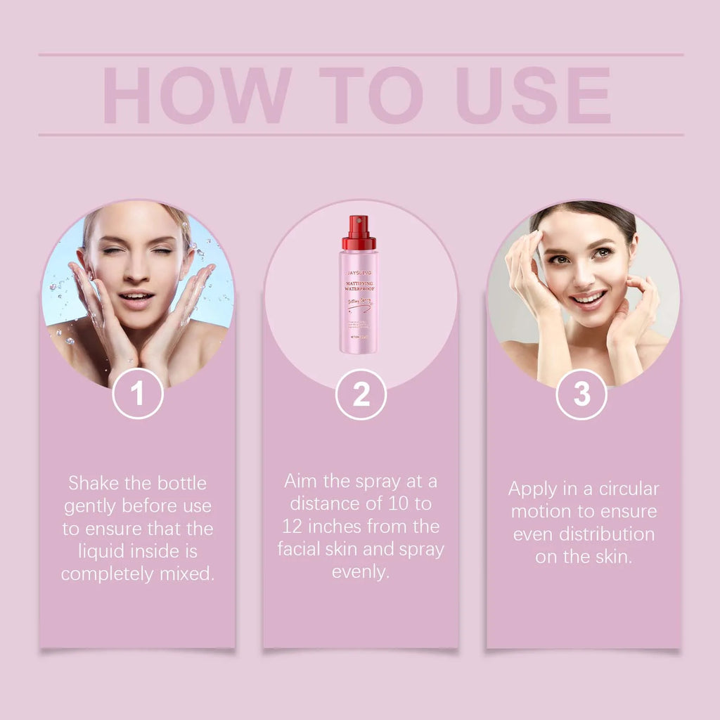 Spray fixateur de maquillage imperméable, hydratant pour le visage, contrôle durable de l'huile, mat naturel, rafraîchissant, Spray fixateur de maquillage
