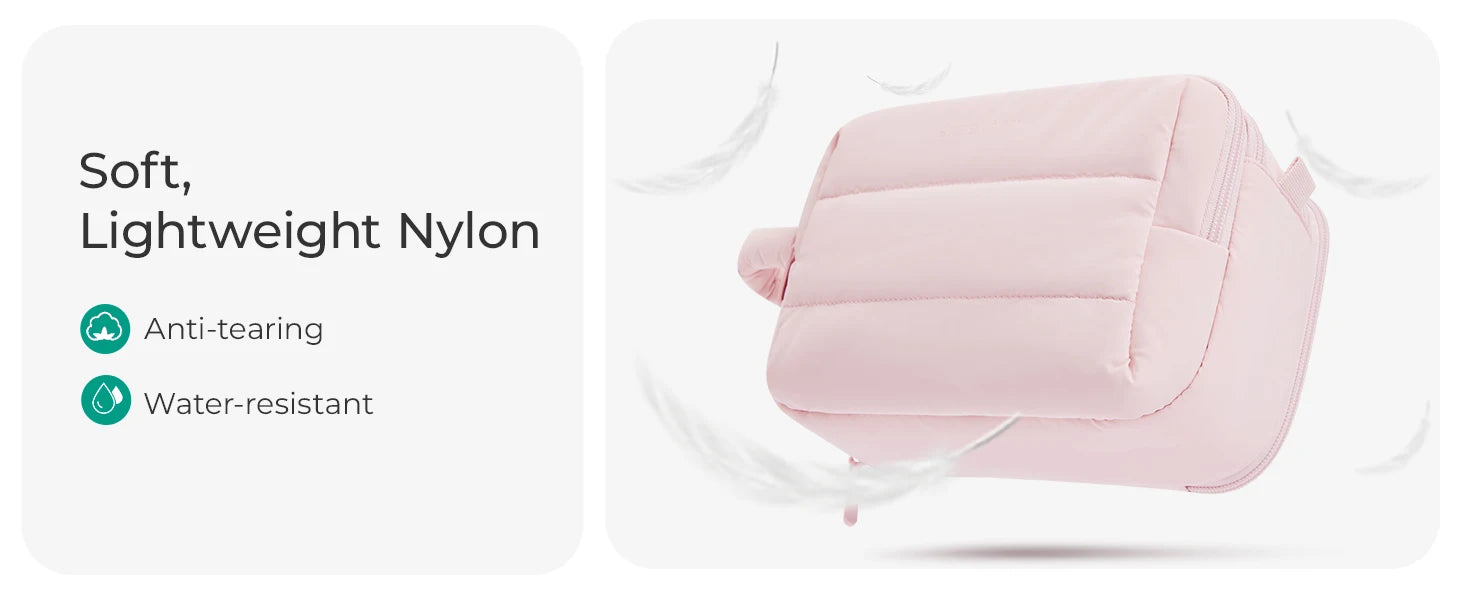 BAGSMART trousse de toilette de voyage sac cosmétique étanche pour femme sac de rangement de produits de soins de la peau de grande capacité sac de bain sec et humide