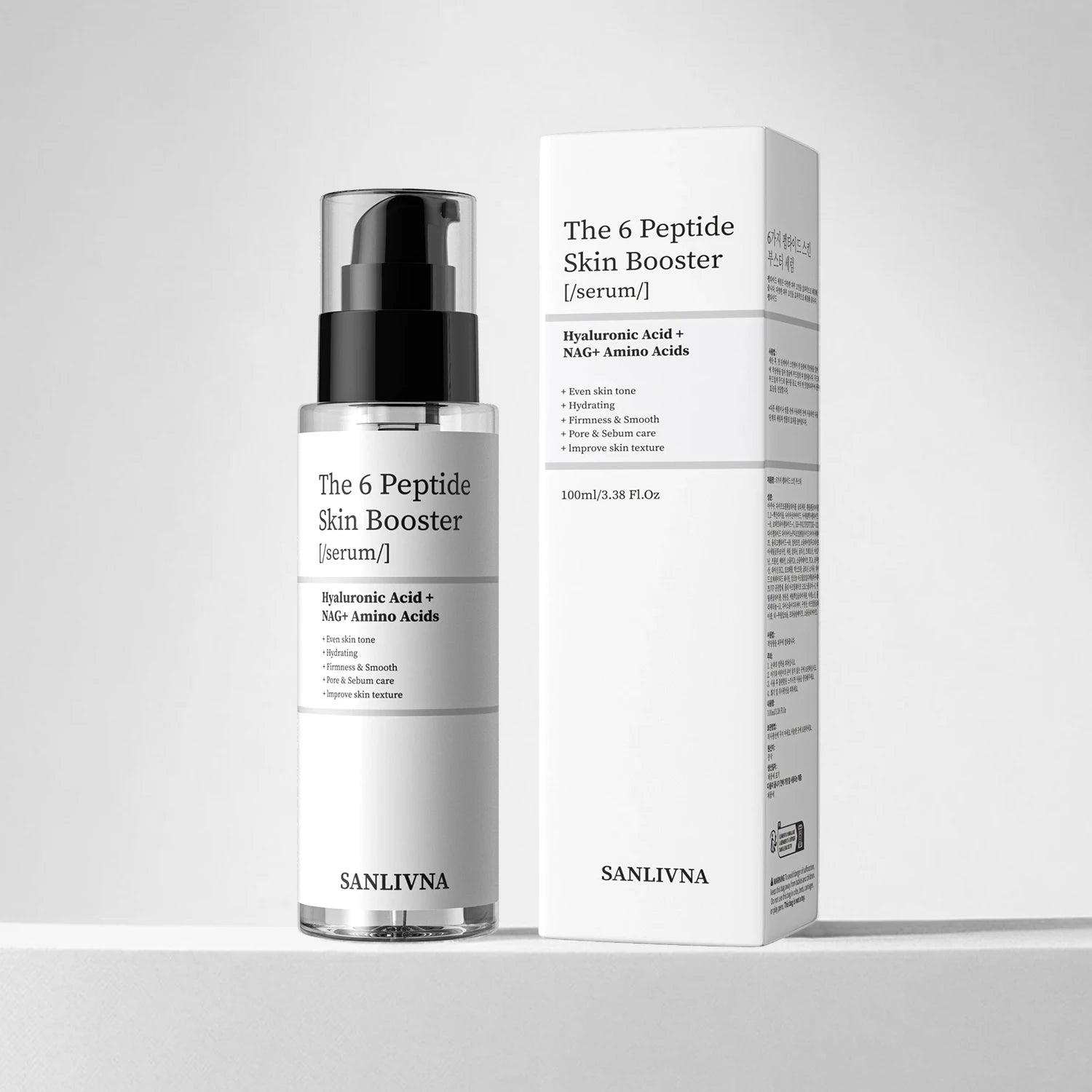 Le ensemble de soins pour la peau rafraîchissant pour le visage à 6 peptides contient du collagène pour améliorer les ridules, éclaircir la peau, hydrate et nourrir