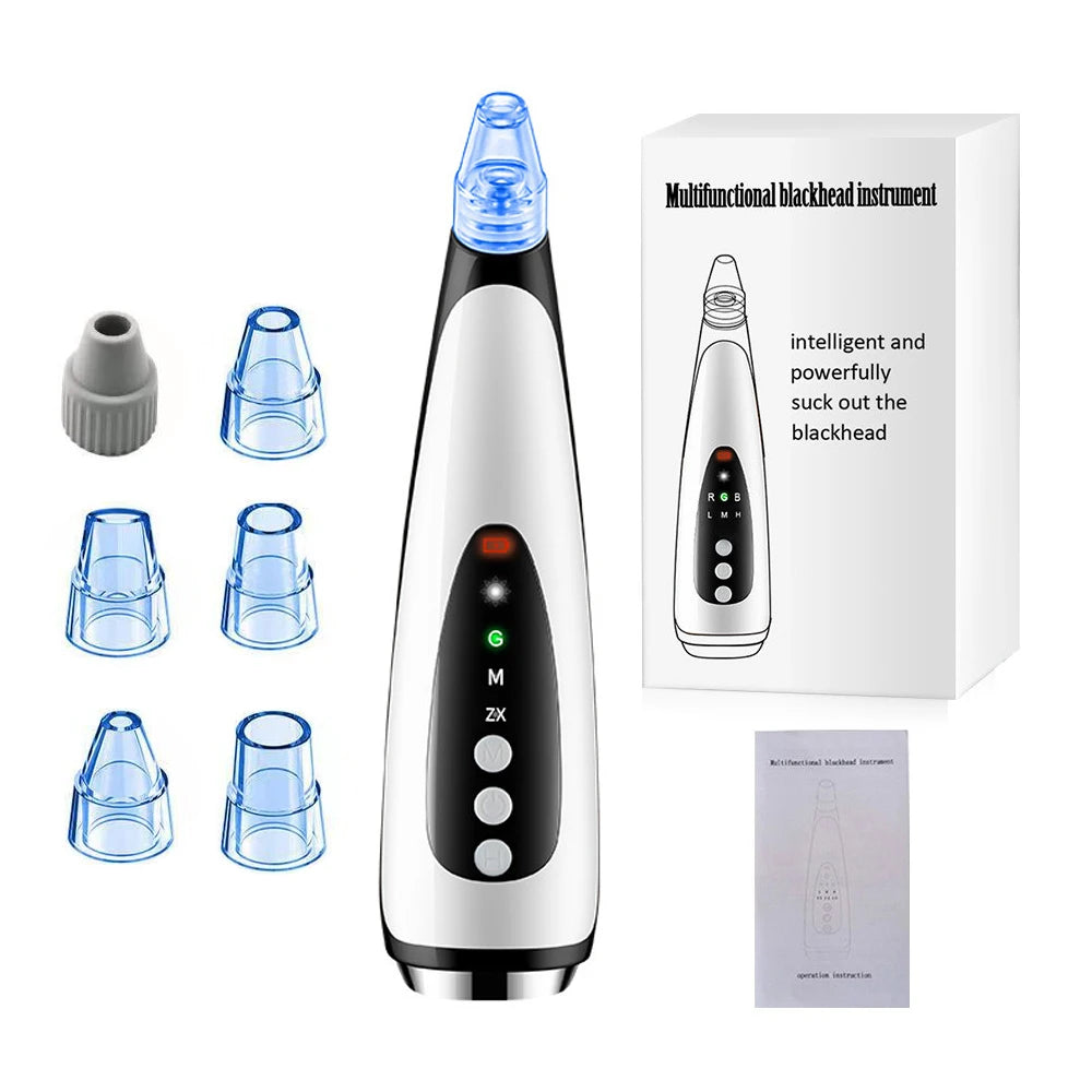 Dissolvant électrique de points noirs et nettoyeur de pores, dispositif Facial de traitement de l'acné avec raffermissement de la peau pour un nettoyage en profondeur des outils de soins de la peau