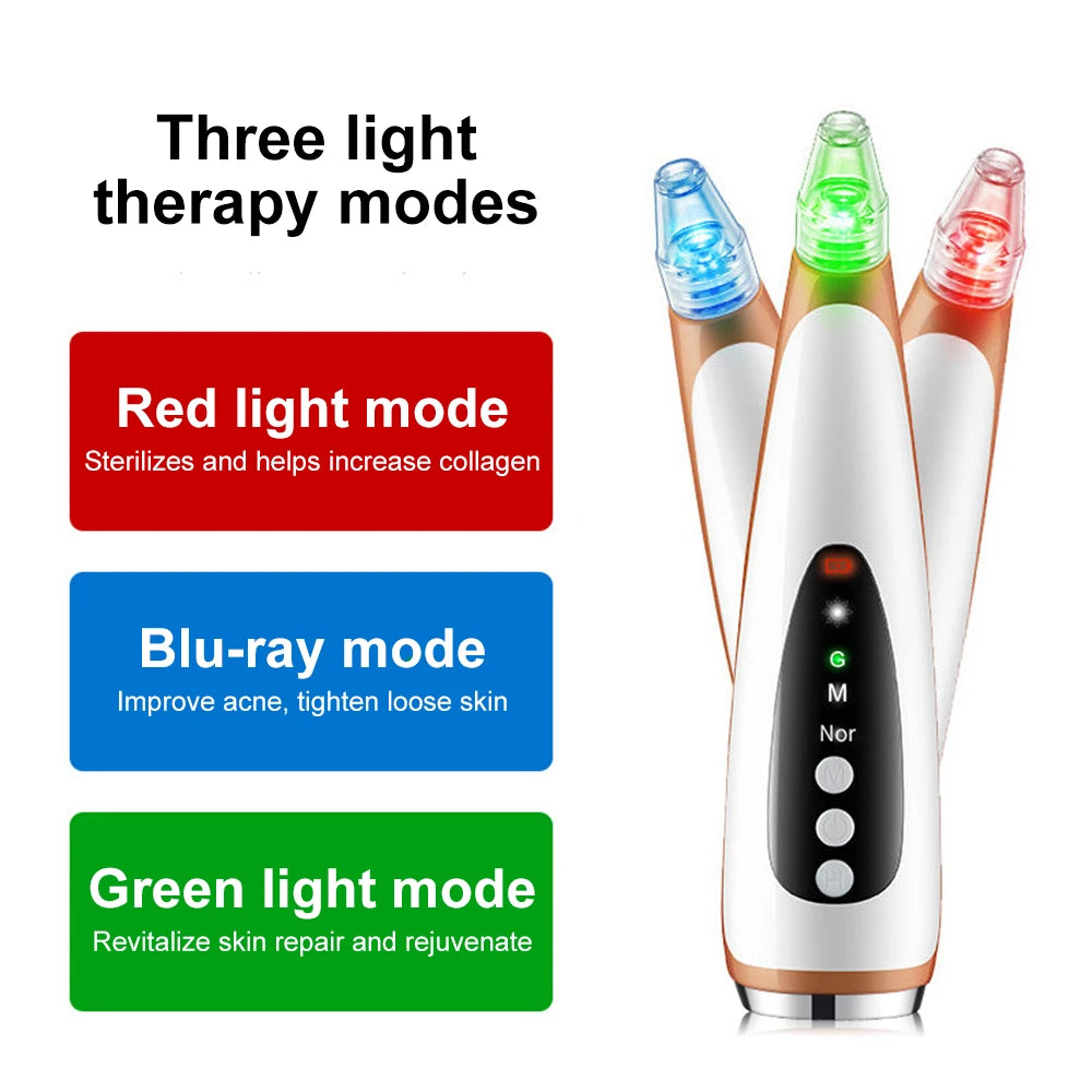 Dissolvant électrique de points noirs et nettoyeur de pores, dispositif Facial de traitement de l'acné avec raffermissement de la peau pour un nettoyage en profondeur des outils de soins de la peau