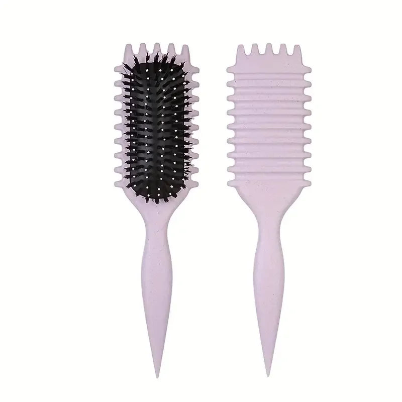 Ensemble démêlant et coiffant 5 pièces: brosse de contrôle des bords de peigne à queue de Rat incurvée Curl Candy Bursh – Parfaite pour les résultats de qualité Salon