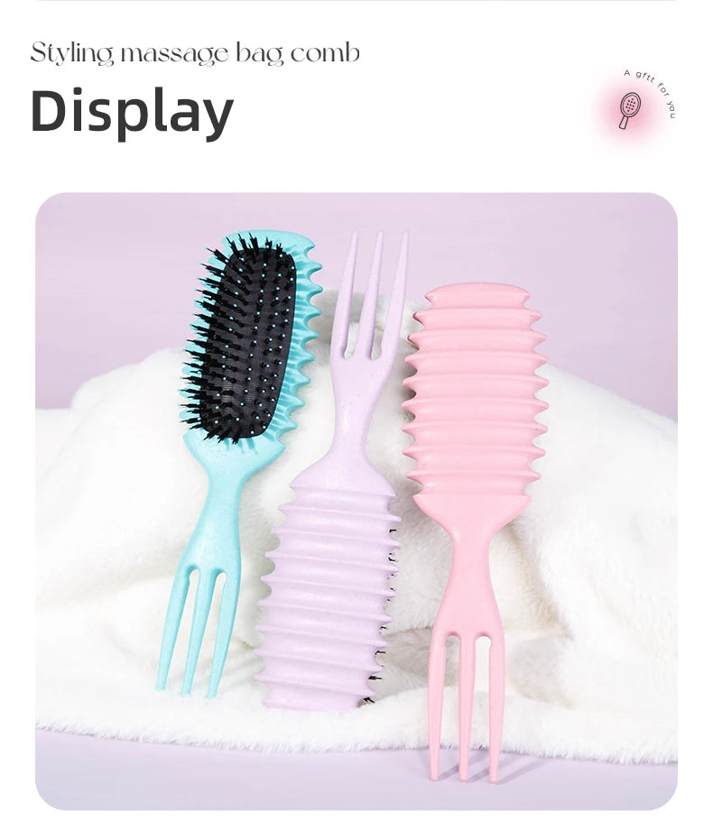 Brosse coiffante pour cheveux bouclés Candy Bursh: boucles définies sur cheveux mouillés, poils en Nylon, peigne démêlant et volumateur pour tous les types de cheveux, 1 pièce