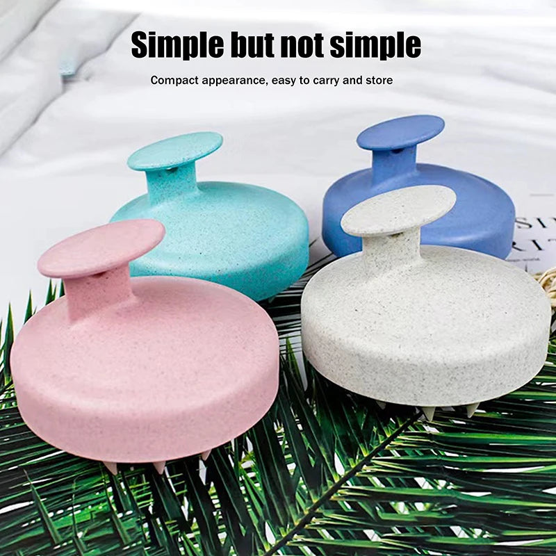 Brosse de lavage des cheveux TPE + paille de blé, brosse de lavage des cheveux, brosse de tête du cuir chevelu, peigne anti-démangeaison, brosse de Massage, outil de coiffure