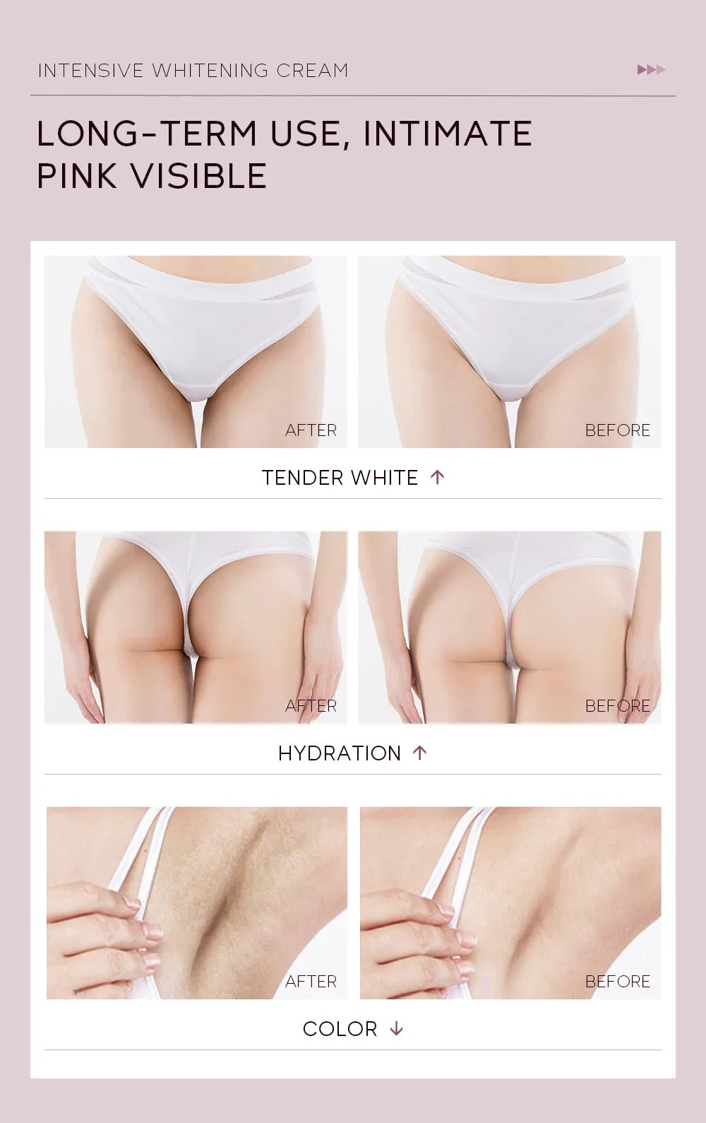 Crème blanchissante pour peau foncée, blanchiment des aisselles, éclaircissement et zone intime, hydratant pour femme, produits de soins coréens pour la peau