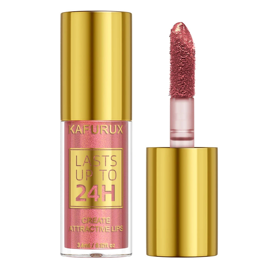 Rouge à lèvres métallique à paillettes, 14 couleurs, brillant, longue durée, liquide imperméable, maquillage, huile, teinte, cadeaux pour W