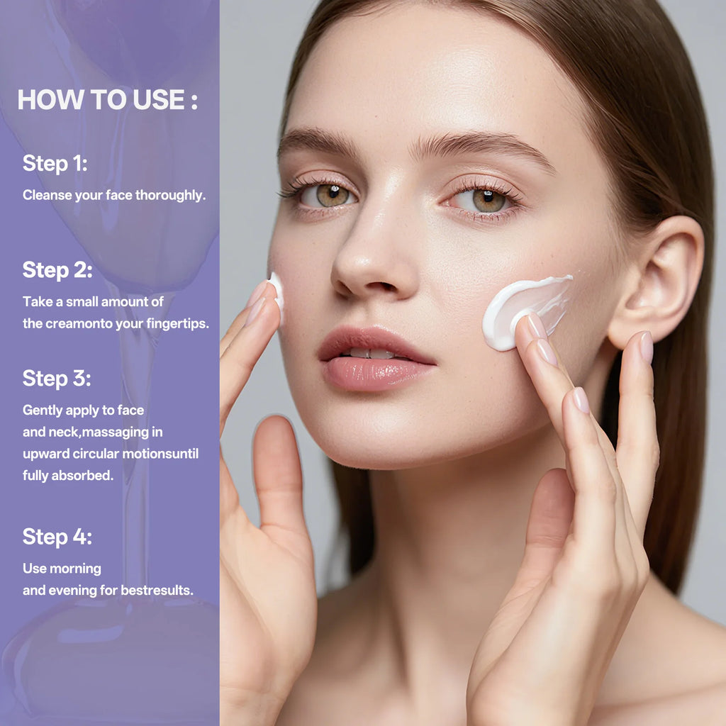 Lait hydratant hydratant 50 ml pour tous les types de peau Baume quotidien léger non gras avec beurre de karité et glycérine