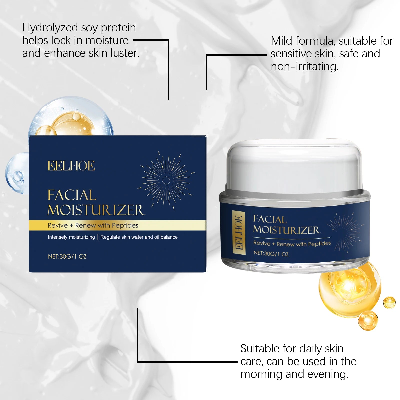 Hydratant pour le visage – Une crème pour le visage hydratante et verrouillante pour une peau nourrissante, liftante et réparatrice