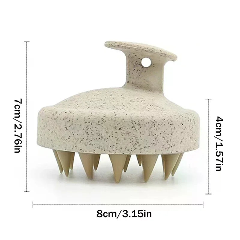 Brosse de lavage des cheveux TPE + paille de blé, brosse de lavage des cheveux, brosse de tête du cuir chevelu, peigne anti-démangeaison, brosse de Massage, outil de coiffure