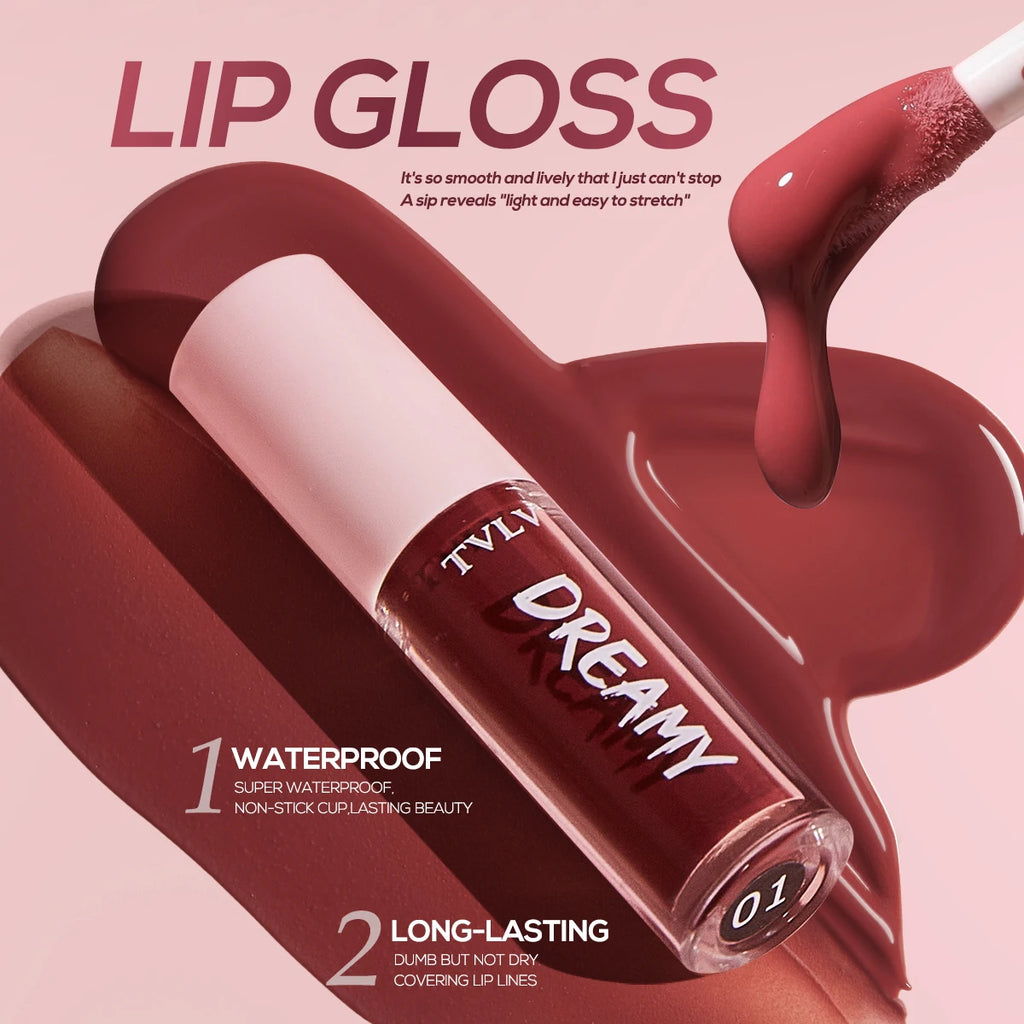 Ensemble de maquillage pour vernis à lèvres rouge, 10 couleurs, exquis, pratique, confortable, Portable, facile à appliquer