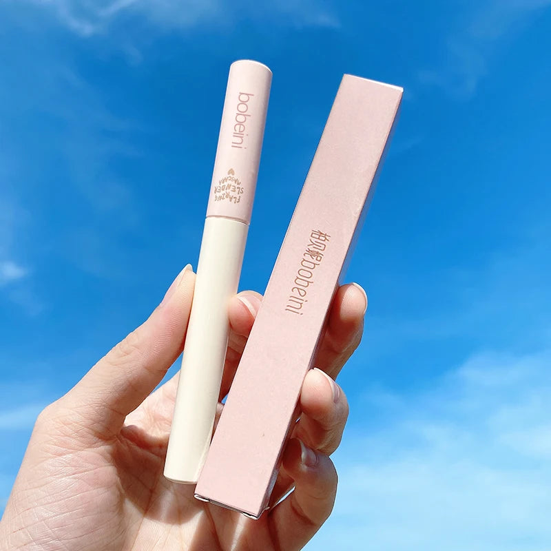 Mascara imperméable et sans maquillage, base allongée, cryptée, mince, bouclée et durable sans bavure