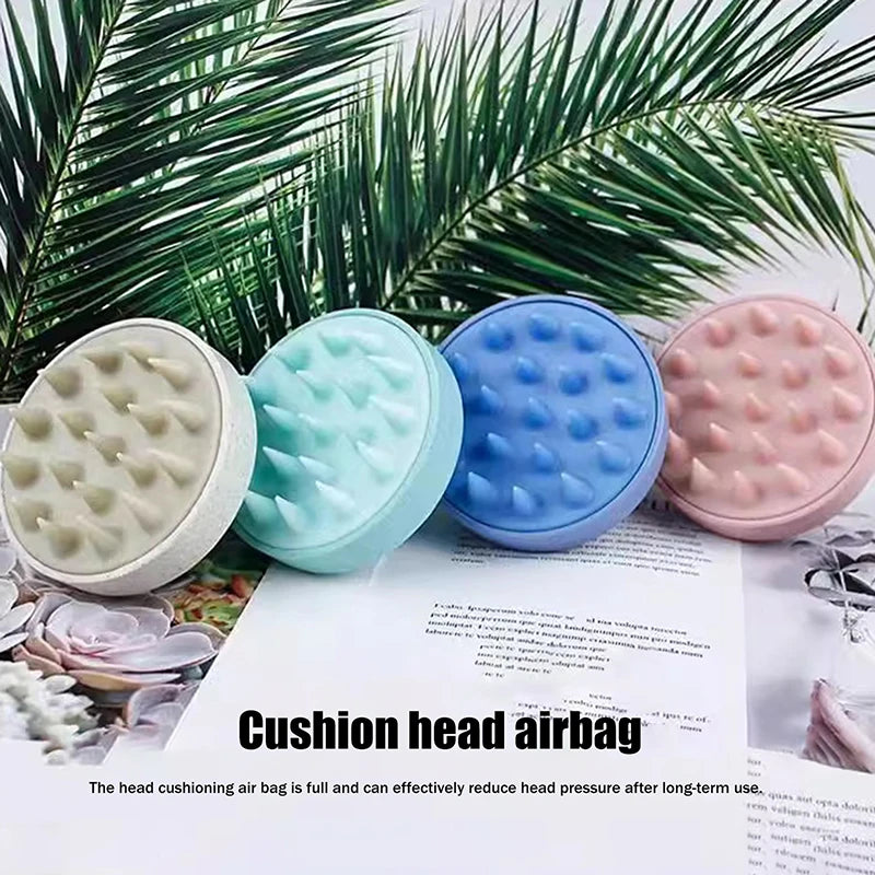 Brosse de lavage des cheveux TPE + paille de blé, brosse de lavage des cheveux, brosse de tête du cuir chevelu, peigne anti-démangeaison, brosse de Massage, outil de coiffure