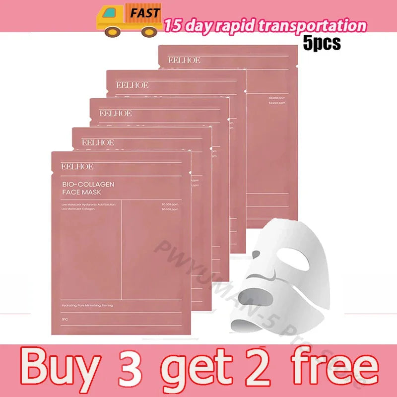 Masque facial au Bio collagène, rétrécit les Pores, hydratant en profondeur, masque de nuit, hydratant, rafraîchissant, éclaircissant, soins pour la peau, 1/3/5/10 pièces