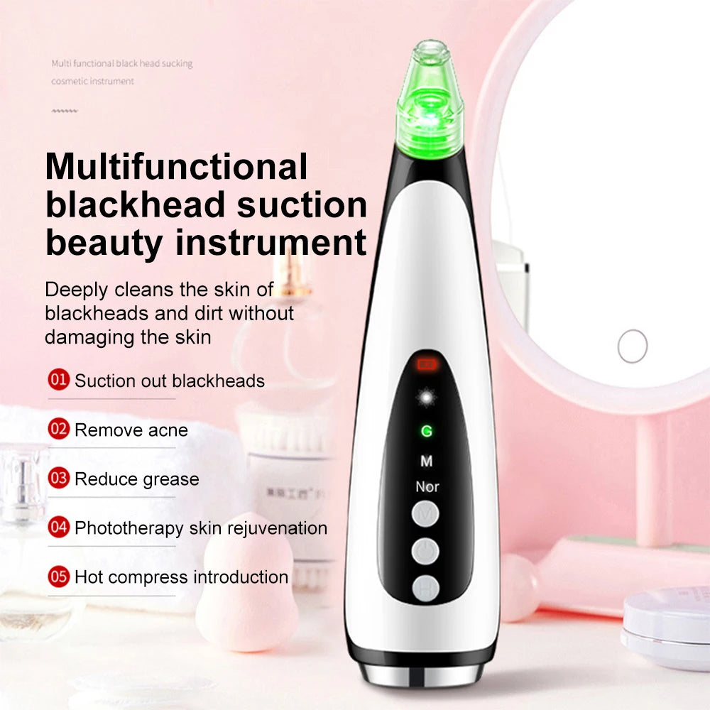 Dissolvant électrique de points noirs et nettoyeur de pores, dispositif Facial de traitement de l'acné avec raffermissement de la peau pour un nettoyage en profondeur des outils de soins de la peau