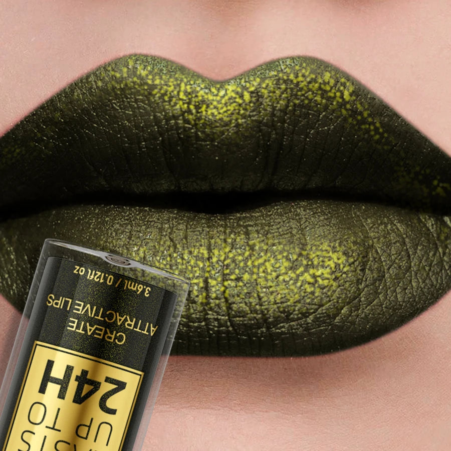 Rouge à lèvres métallique à paillettes, 14 couleurs, brillant, longue durée, liquide imperméable, maquillage, huile, teinte, cadeaux pour W