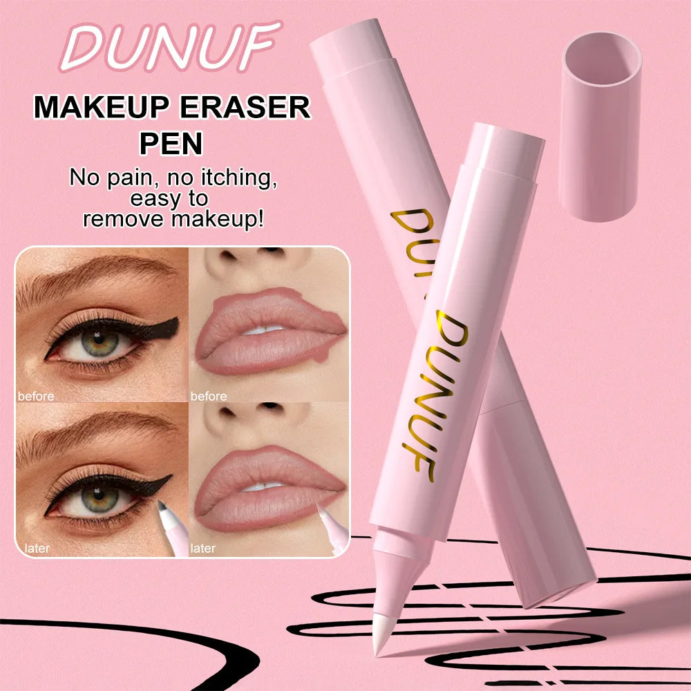 Stylo gomme de maquillage pour lèvres, yeux, outil de nettoyage des pores du visage, crayon dissolvant doux, formule sans traction, soins de la peau indispensables